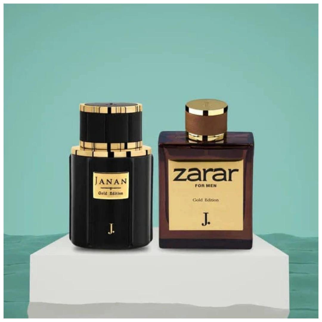 JANAN & ZARAR Long Lasting Unisex Perfume Set - 2 Pcs of Woody Citrus Fragrance