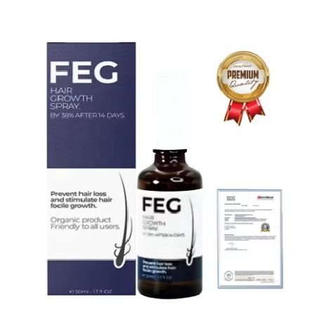 FEG PLUS Hair & Beard Regrowth Spray 50ml – Anti Hair Loss Formula With Minoxidil, Redensyl & Natural Extracts