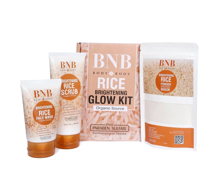 BNB Rice Extract Bright & Glow Kit Golden Cap with Box