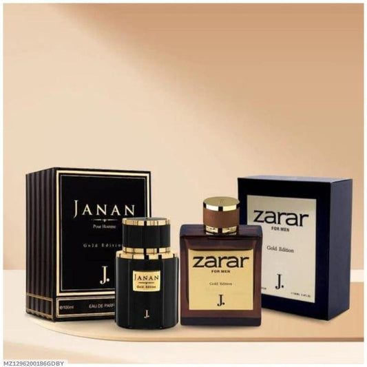 JANAN & ZARAR Long Lasting Unisex Perfume Set - 2 Pcs of Woody Citrus Fragrance