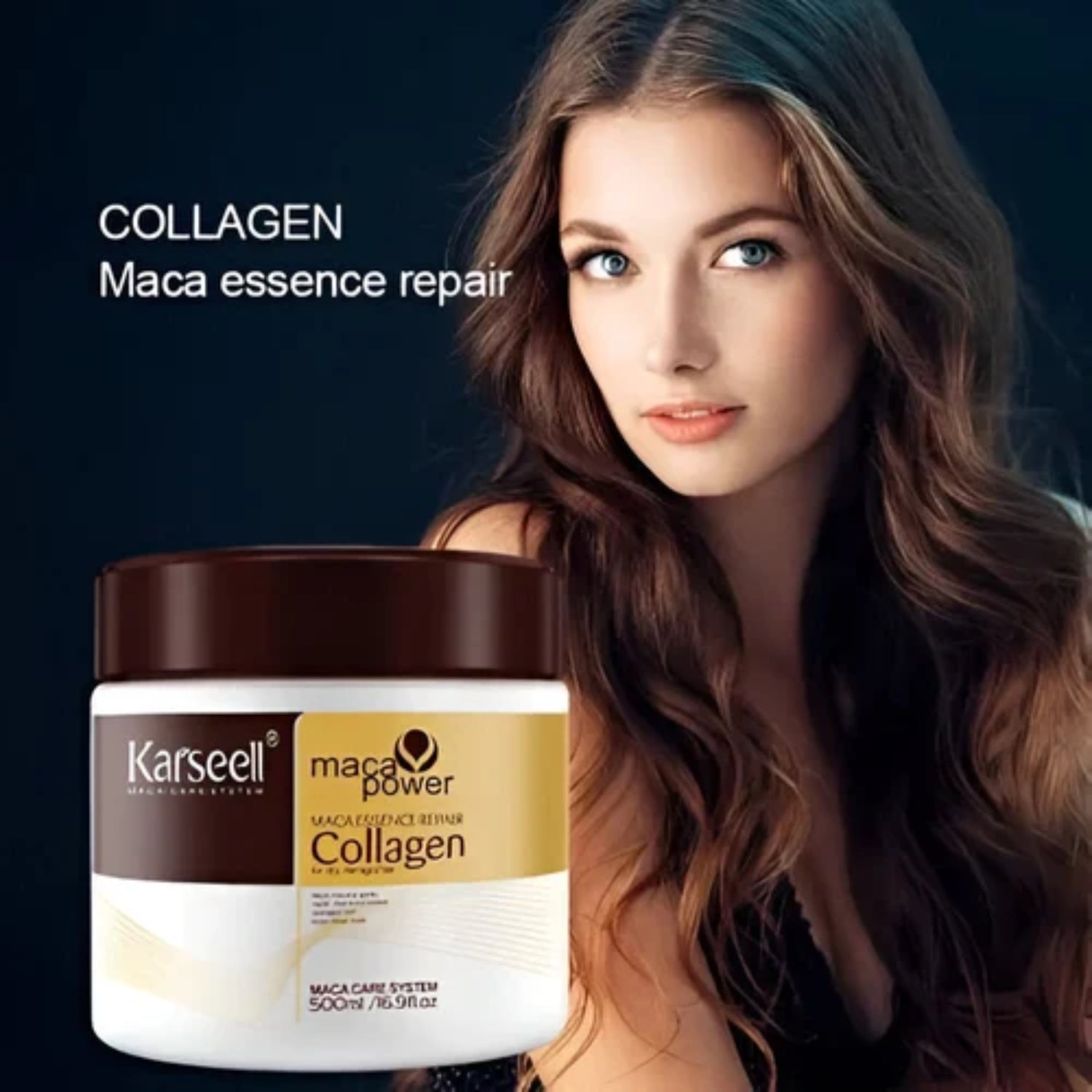 Karseell Collagen Deep Repair Hair Mask 500ml | Argan Oil & Collagen for Smooth, Shiny Hair